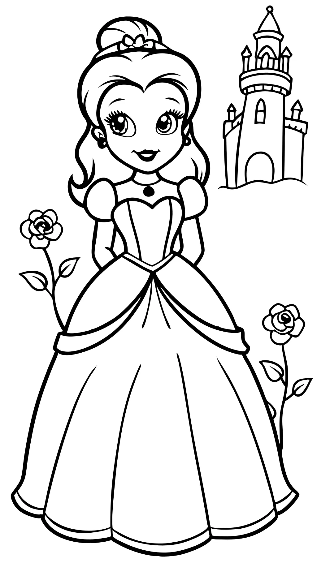 coloriage de Belle princesse